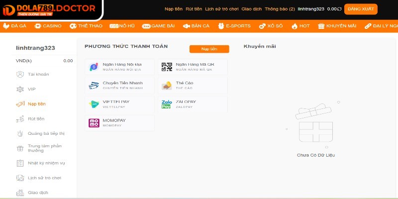 Người chơi cần nắm rõ các điều kiện khi thực hiện nạp rút tiền DOLA789